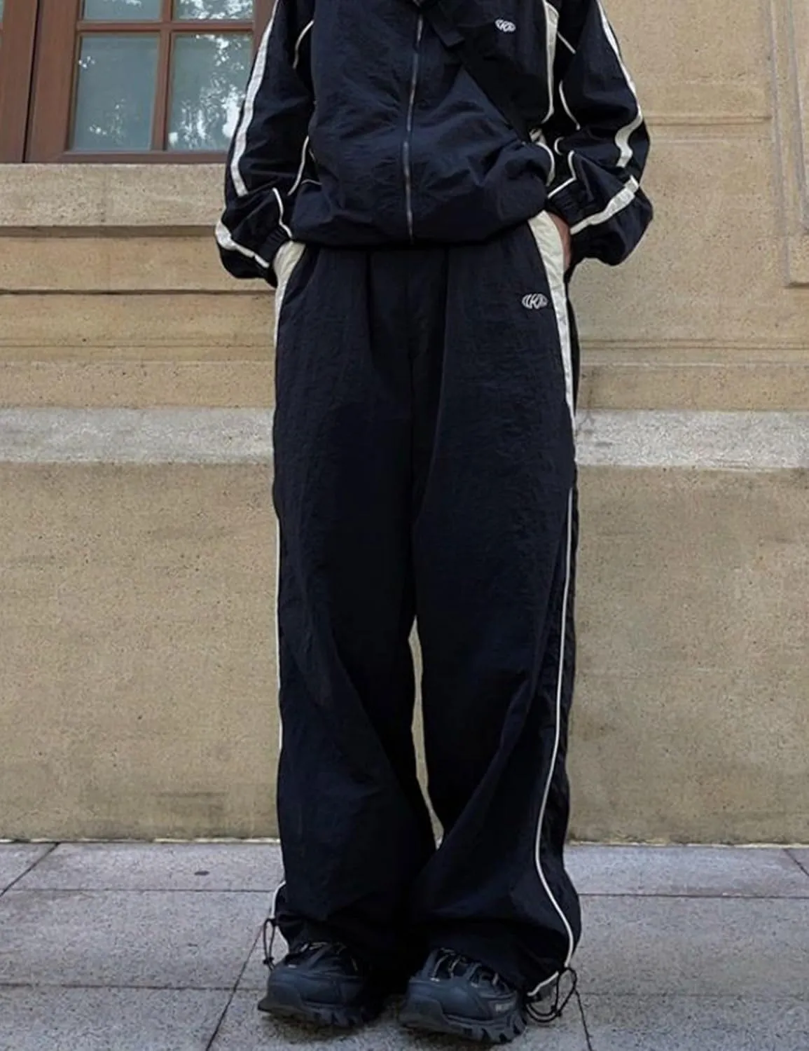 Mens Drawstring Lightweight Sweatpants Y2k Baggy Cool Track Pants Black Sweat Pants Streetwear