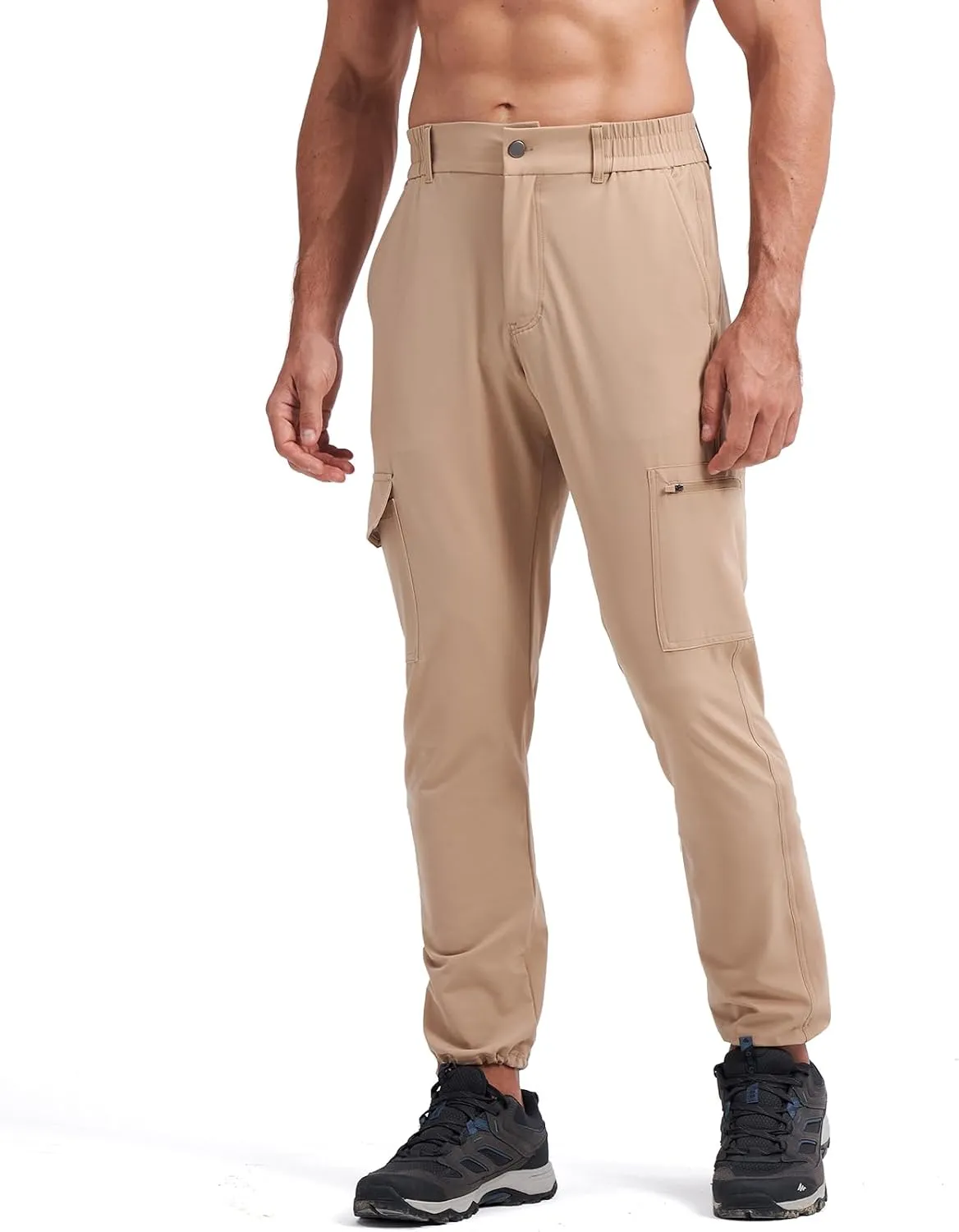 Mens Lightweight Hiking Pants Quick Dry Travel Cargo Pants UPF 50  Outdoor Stretch Trousers with 5 Utility Pockets