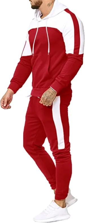 Men's Tracksuits Sets Sets Leisure Solid Color Sweater Pants Sports Suit Drawstring Zip Up Jackets Men Zip Up Hoodie