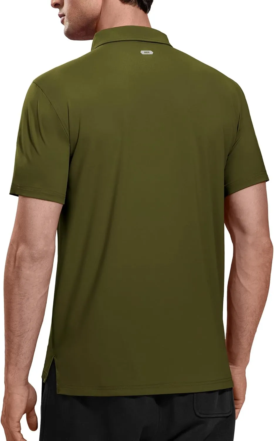 MIER Polo Shirts for Men Short Sleeve Dry Fit Performance Golf Tennis Active Collared Shirts, UPF 50  Sun Protection