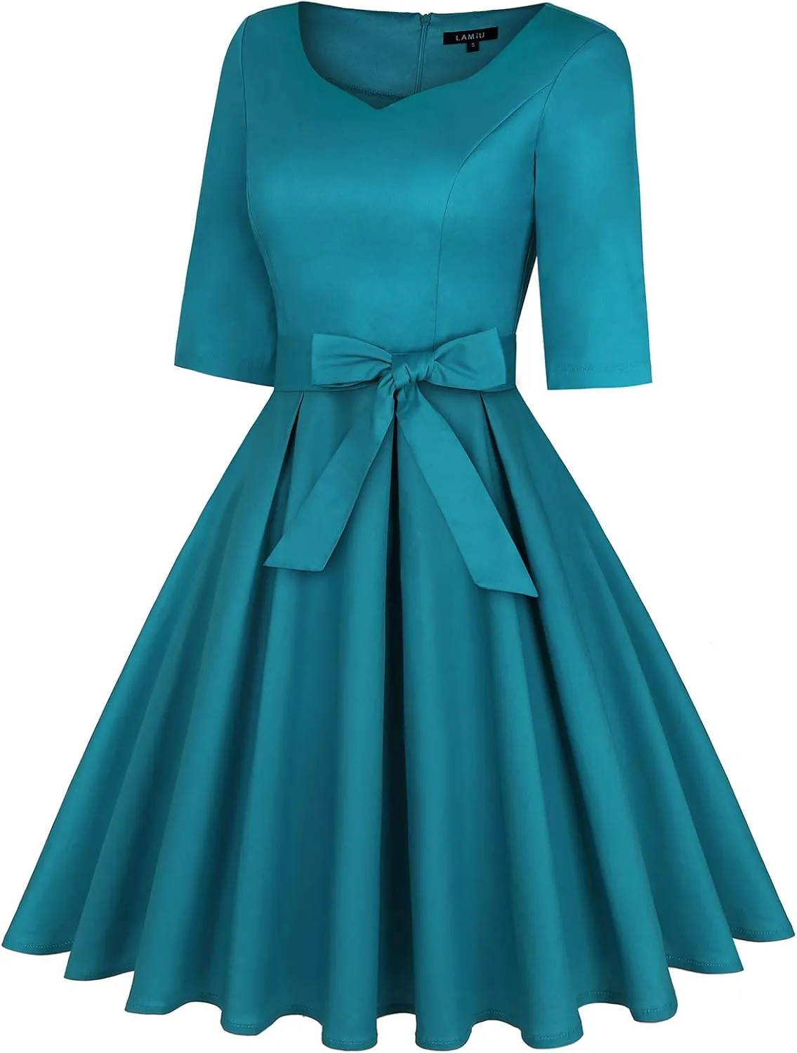 MINTLIMIT Women's 1950s Retro Vintage Rockabilly Sweetheart Cocktail Dress with Pockets