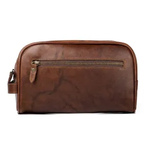 Mission Mercantile Benjamin Leather Toiletry Wash Bag