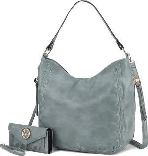 MKF Collection Shoulder Bag for Women, Vegan Leather Top-Handle Crossbody Bag Handbag Purse by Mia K