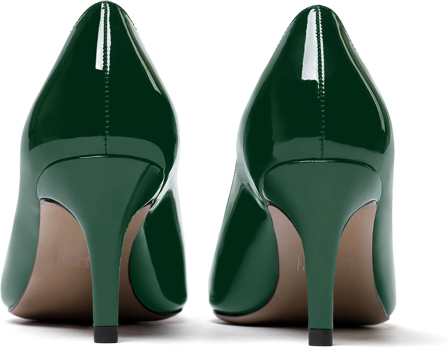 MODENCOCO Women's Pointed Toe Dress Bridal Bow Tie Bow Slip On Patent Stiletto Mid Heel Pumps Shoes 2.5 Inch