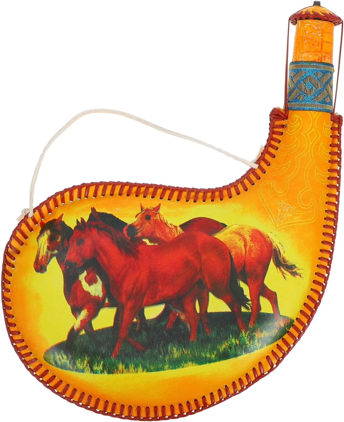 Mongolian Dance Prop Wine Skin Flask Elegant Bota Bag for Picnics Gatherings