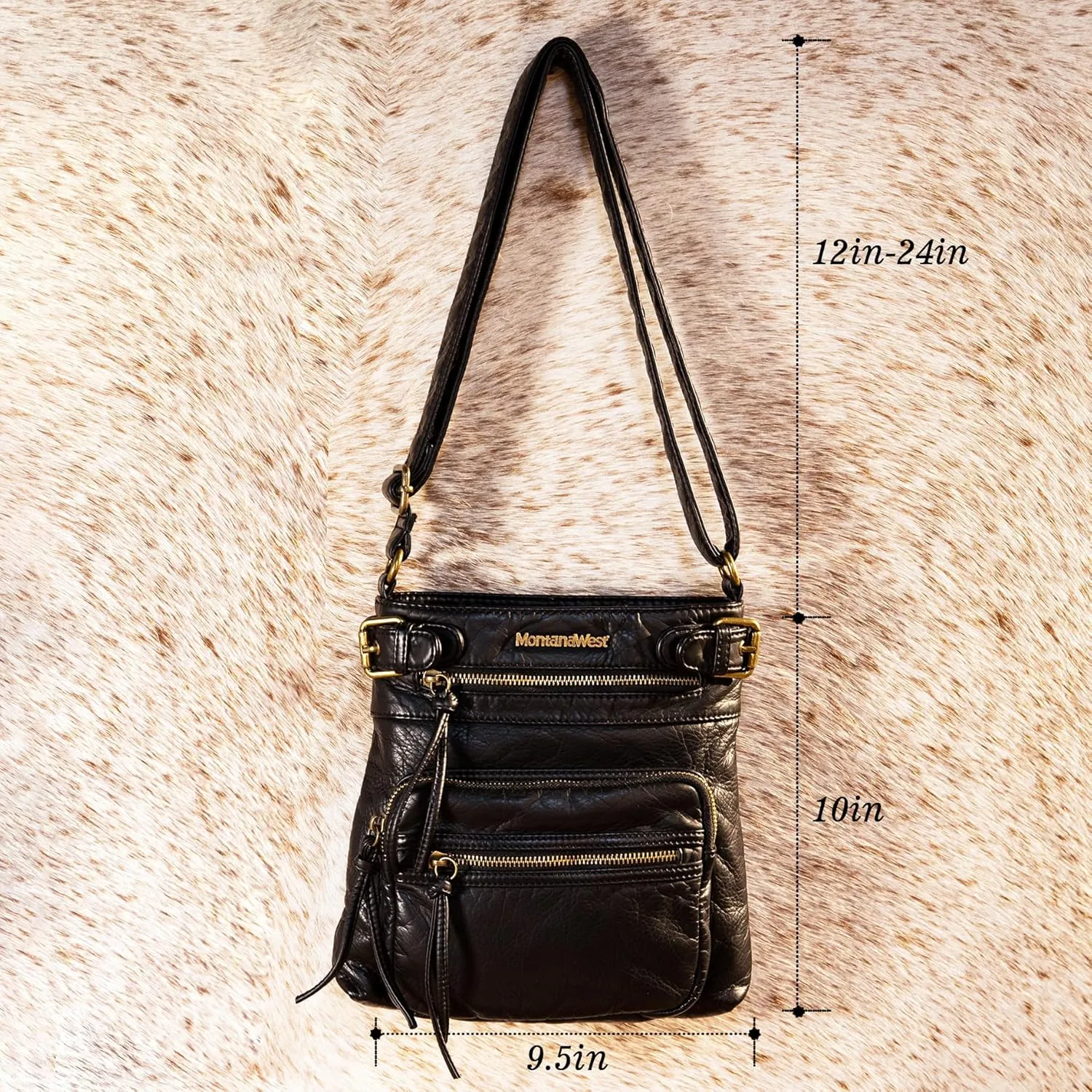 Montana West Crossbody Bag for Women Multi Pocket Shoulder Medium Travel Purses Ultra Soft Washed Leather