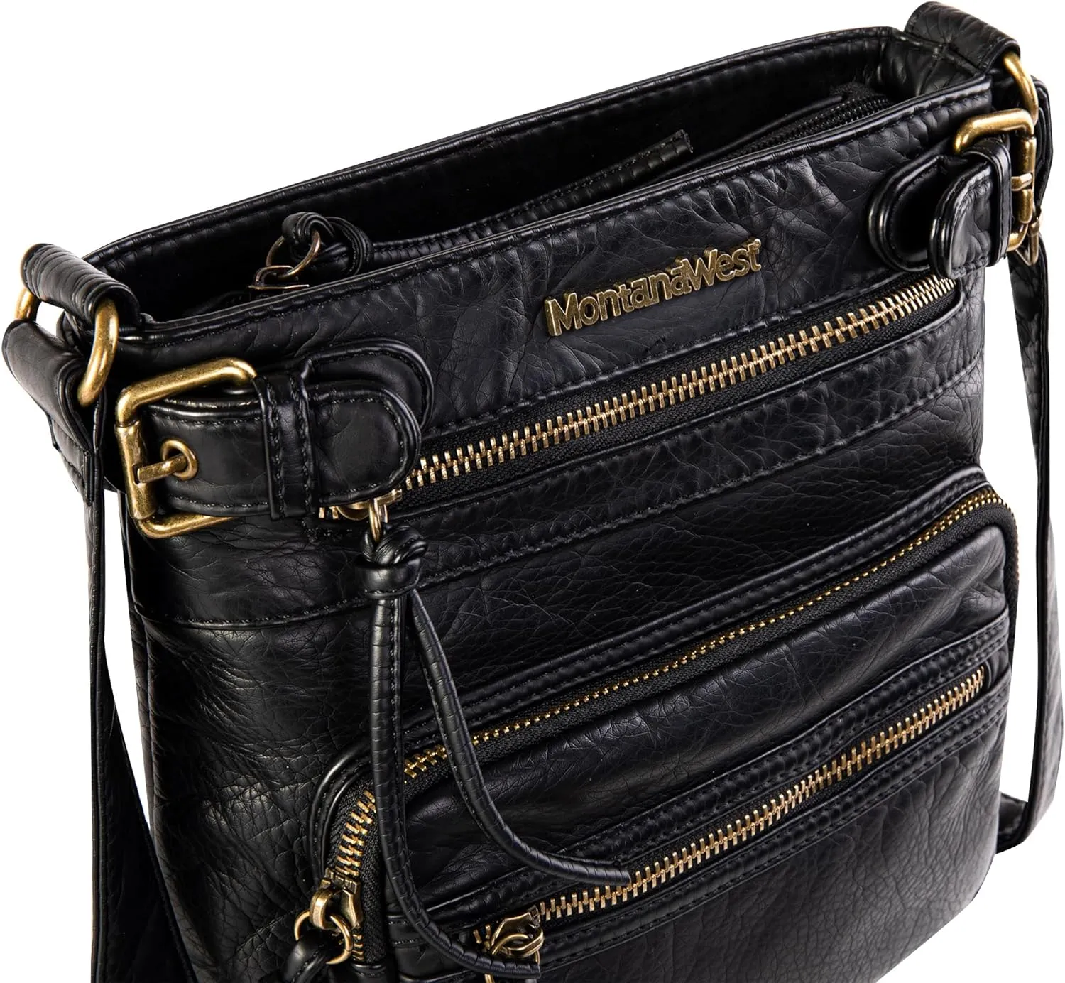 Montana West Crossbody Bag for Women Multi Pocket Shoulder Medium Travel Purses Ultra Soft Washed Leather