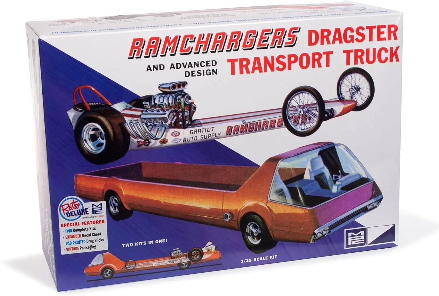 MPC Ramchargers Dragster & Transporter Truck 1:25 Scale Model Kit