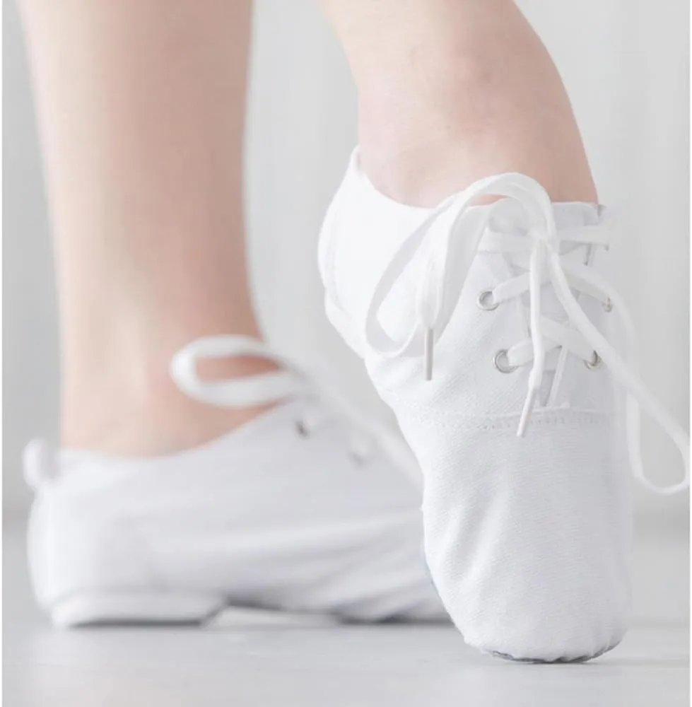 MSMAX Jazz Boots for Girls Lace-up Dancing Sneakers for Boys