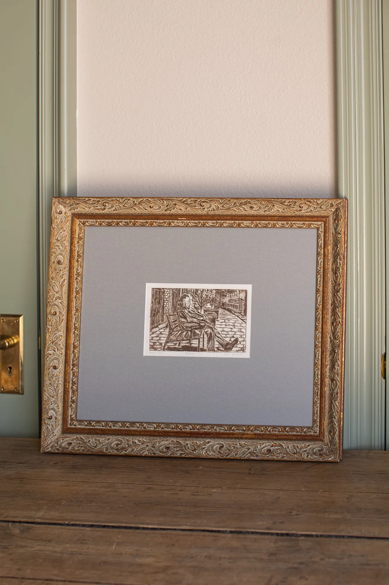 “Nap in Spain” Etching