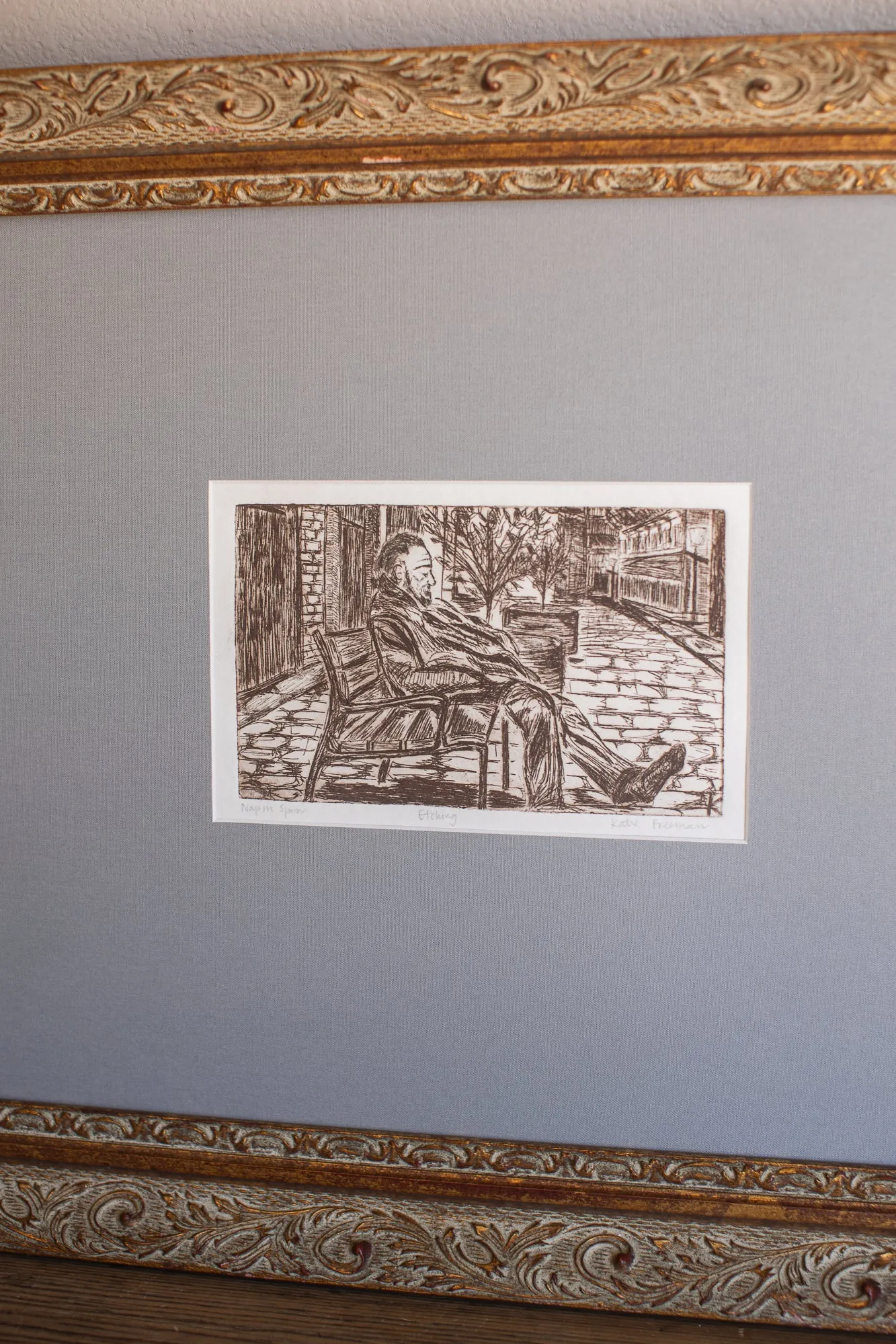 “Nap in Spain” Etching