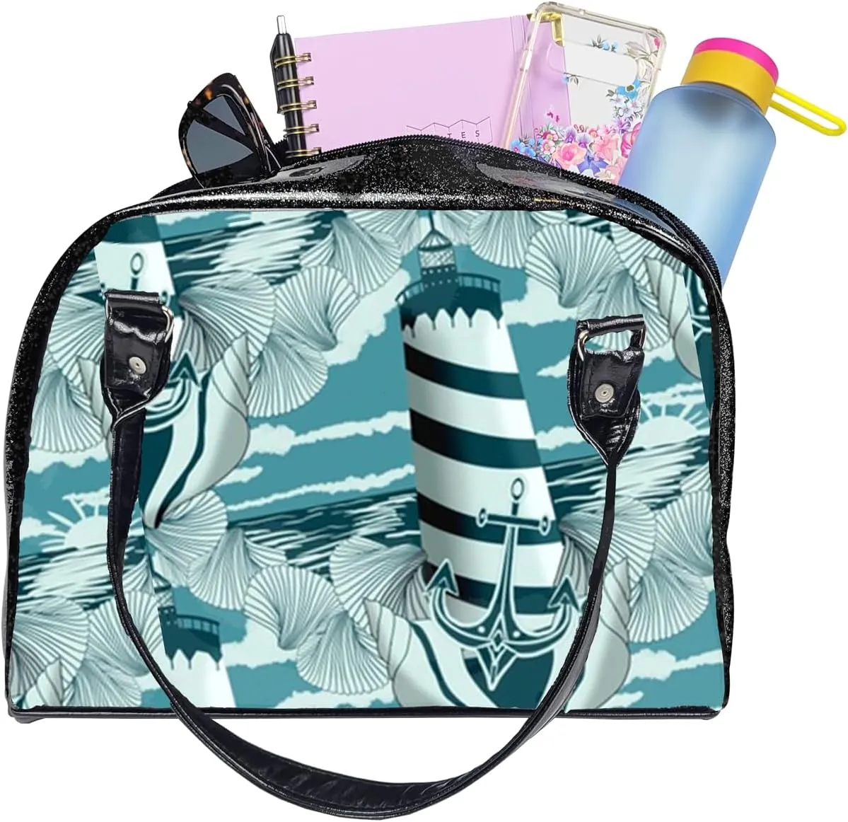 Nautical Collection Colorful, Large, Whimsical, Womens Handbag, Purse, Travel Bag, Satchel, Favorite Tote