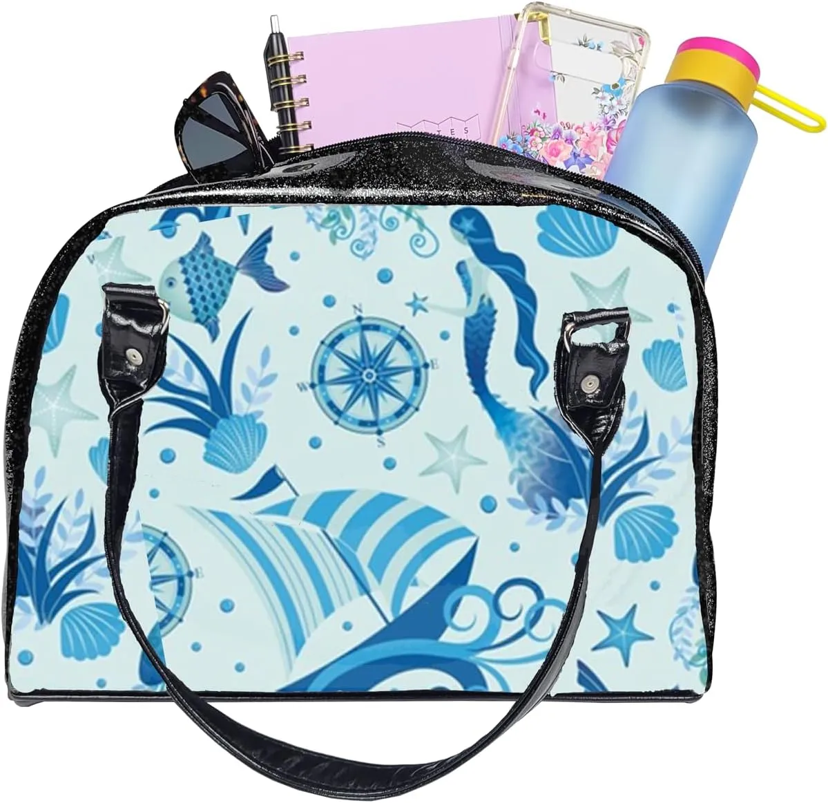 Nautical Collection Colorful, Large, Whimsical, Womens Handbag, Purse, Travel Bag, Satchel, Favorite Tote