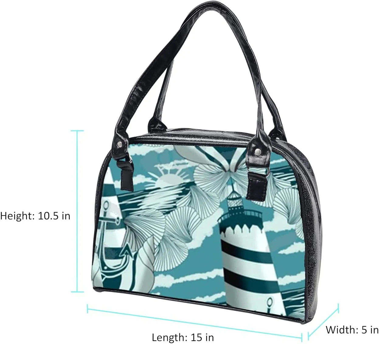 Nautical Collection Colorful, Large, Whimsical, Womens Handbag, Purse, Travel Bag, Satchel, Favorite Tote