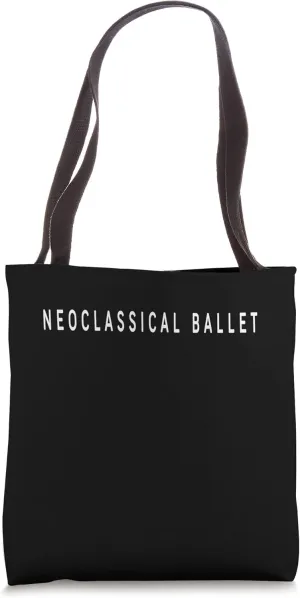 Neoclassical Ballet Dancers with a Sleek, Classic Font Tote Bag