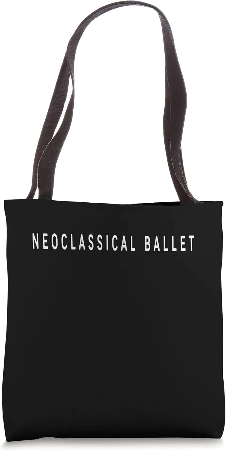Neoclassical Ballet Dancers with a Sleek, Classic Font Tote Bag
