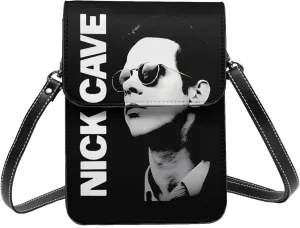 Nick Rock Cave and The Bad Music Seeds Small Cell Phone Purse For Women PU leather Crossbody Bag Fashion Shoulder Bags Wallet For Adults Adjustable Strap Handbag Purses