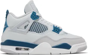 NIKE Air Jordan 4 Retro Mens Size-7, Off White/Military Blue