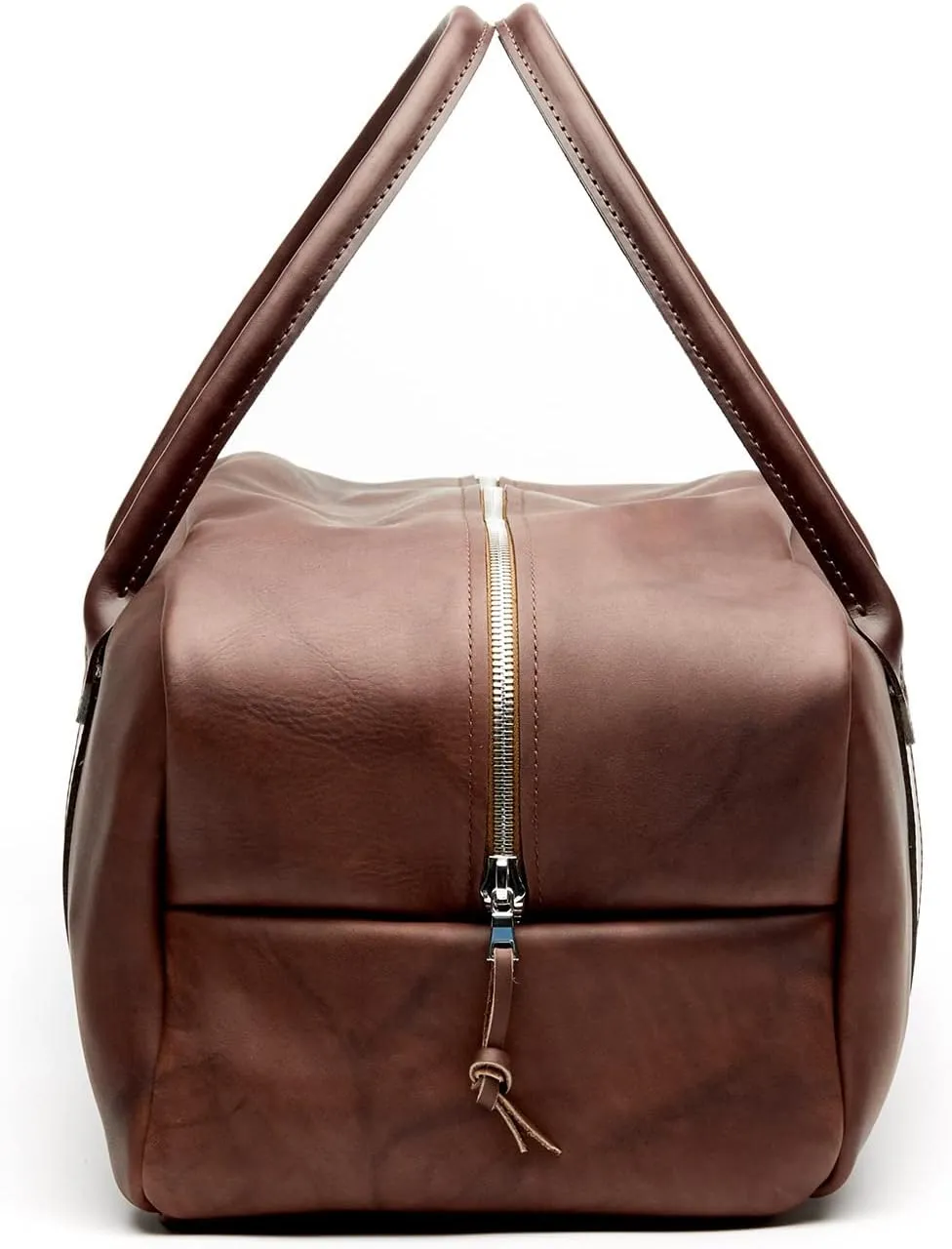 NOKONA Weekender Travel Duffle Bag | Handcrafted in Premium American Ballglove Leather | Made in the USA (Walnut Crunch)