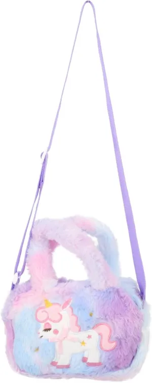 NOLITOY Unicorn Plush Crossbody Purse for Adorable Cartoon Handbag with Strap for Birthdays and Everyday Use
