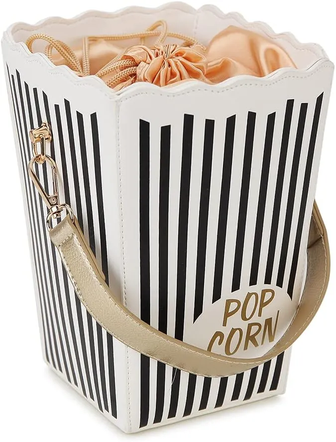 Novelty Fashion Women Crossbody Bag, Popcorn Box Style Clutch Bag for Girl Handbag Shoulder Bag Purse…