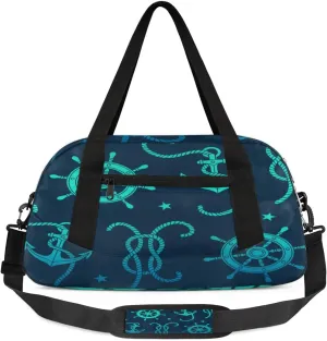 Ocean Ropes Waterproof Sports Gym Bag Portable Dance Gymnastics Work Out Bag Lightweight Travel Duffel Bag Overnight Weekender Bag