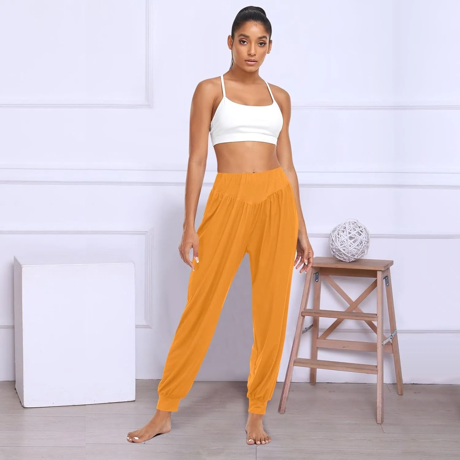 ODAWA Vermilion Womans Sweatpants Loose Workout Joggers Pants Yoga Dance Pants