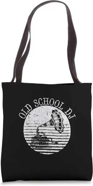 Old School DJ - Vintage Classic Retro Phonograph Gramophone Tote Bag
