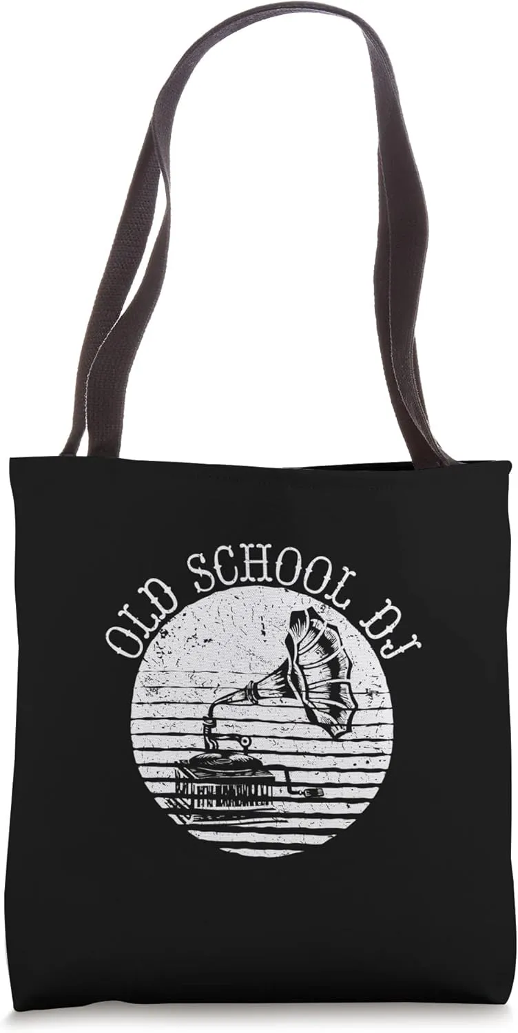 Old School DJ - Vintage Classic Retro Phonograph Gramophone Tote Bag