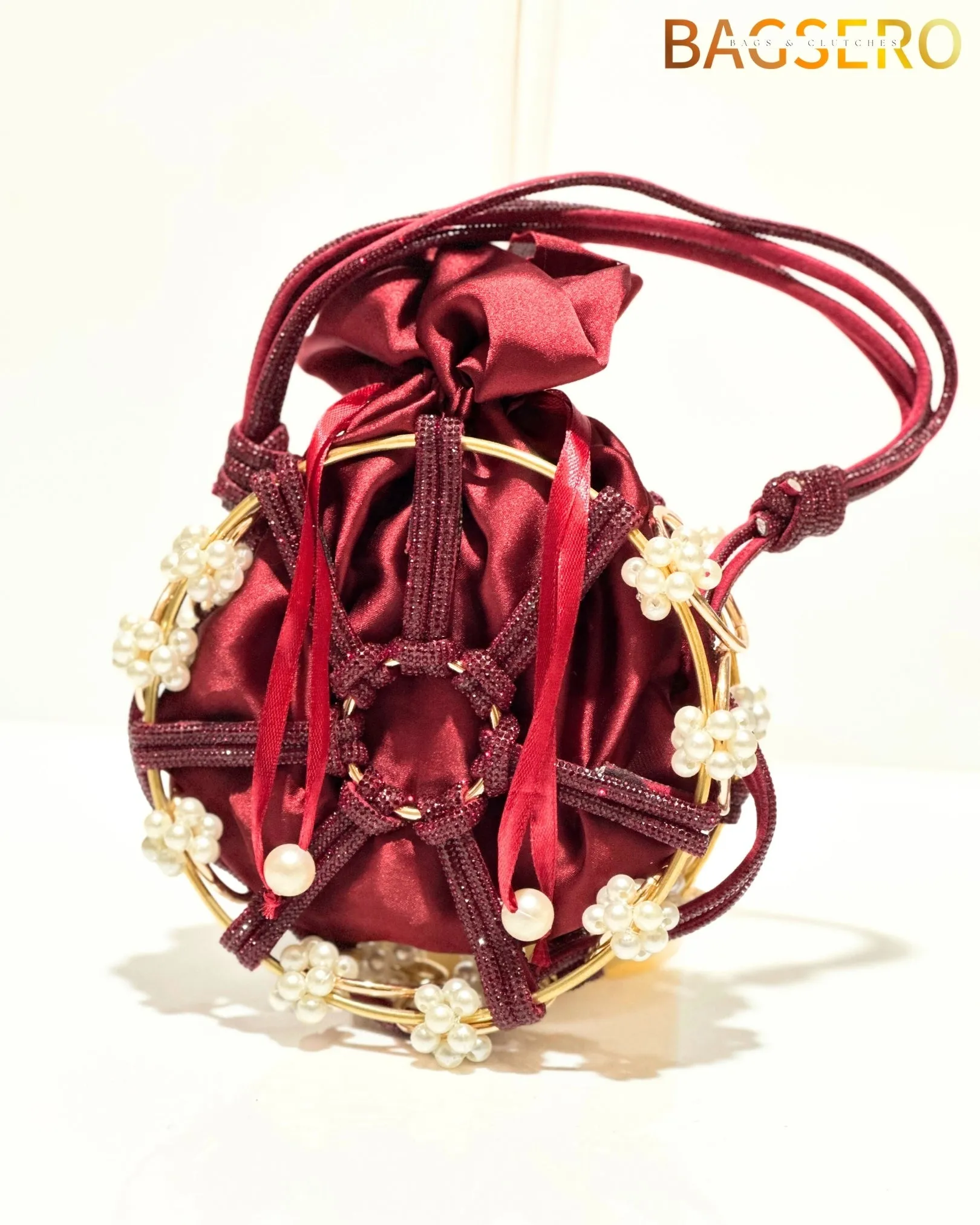 Opulent Pearl Bead Clutch