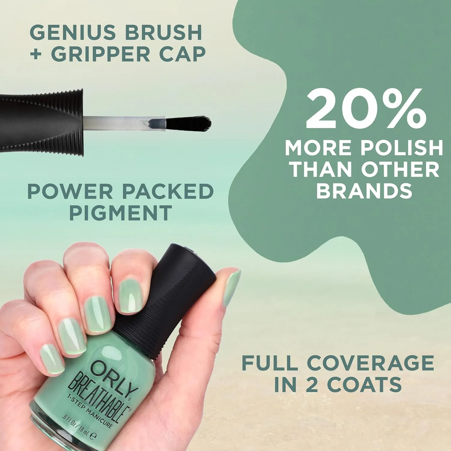Orly Breathable Nail Polish Collection 'Tide & Seek' | Creme & Jelly 'Crelly' Shades for Spring and Summer (No Coral-ation, 0.6 fl oz)