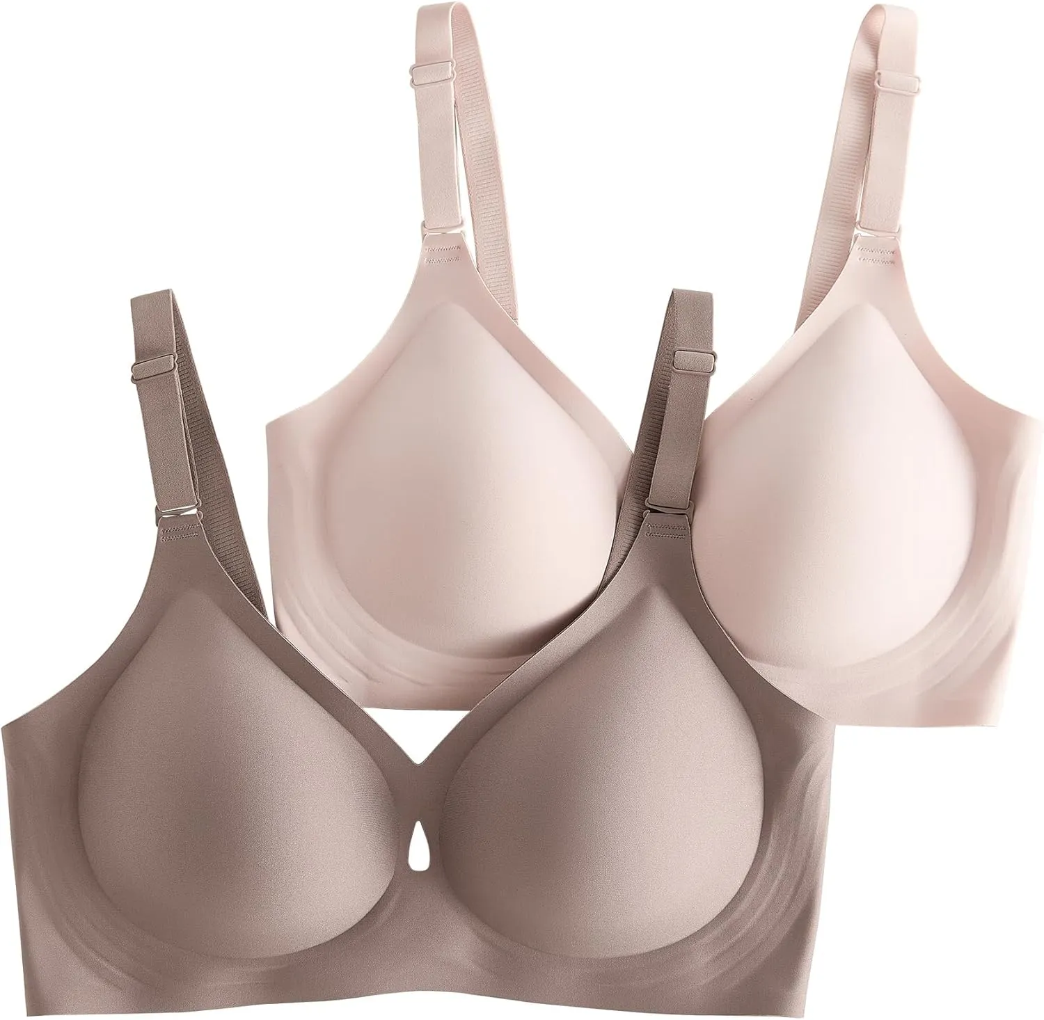 Padded Bras for Women - Wireless Bras with Support and Lift Padded Bralette Water Drop Bra