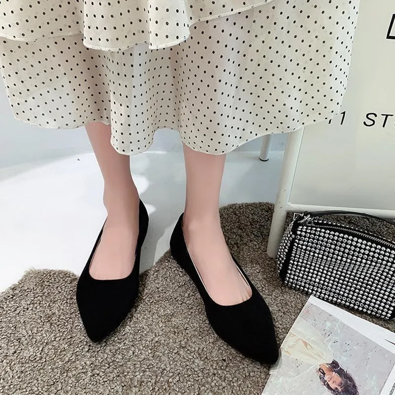 Padgene Women's Casual Ballet Flats, Ladies Ballerina Flats Girls Fashionable Ballet Pumps Dolly Shoes Womens Stylish Comfy Office Driving Flat Shoes Slip On Loafers
