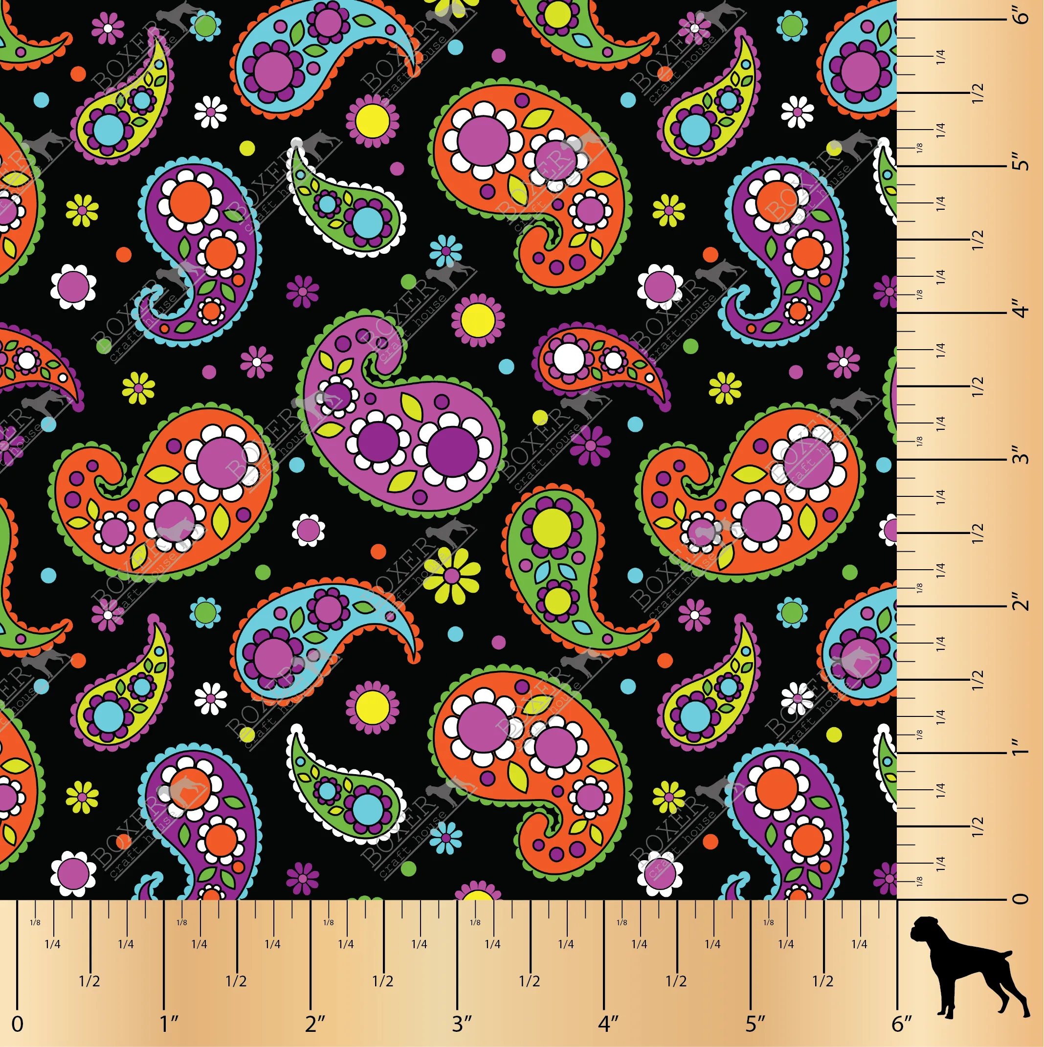 Paisley Flowers Rainbow Paisley LG