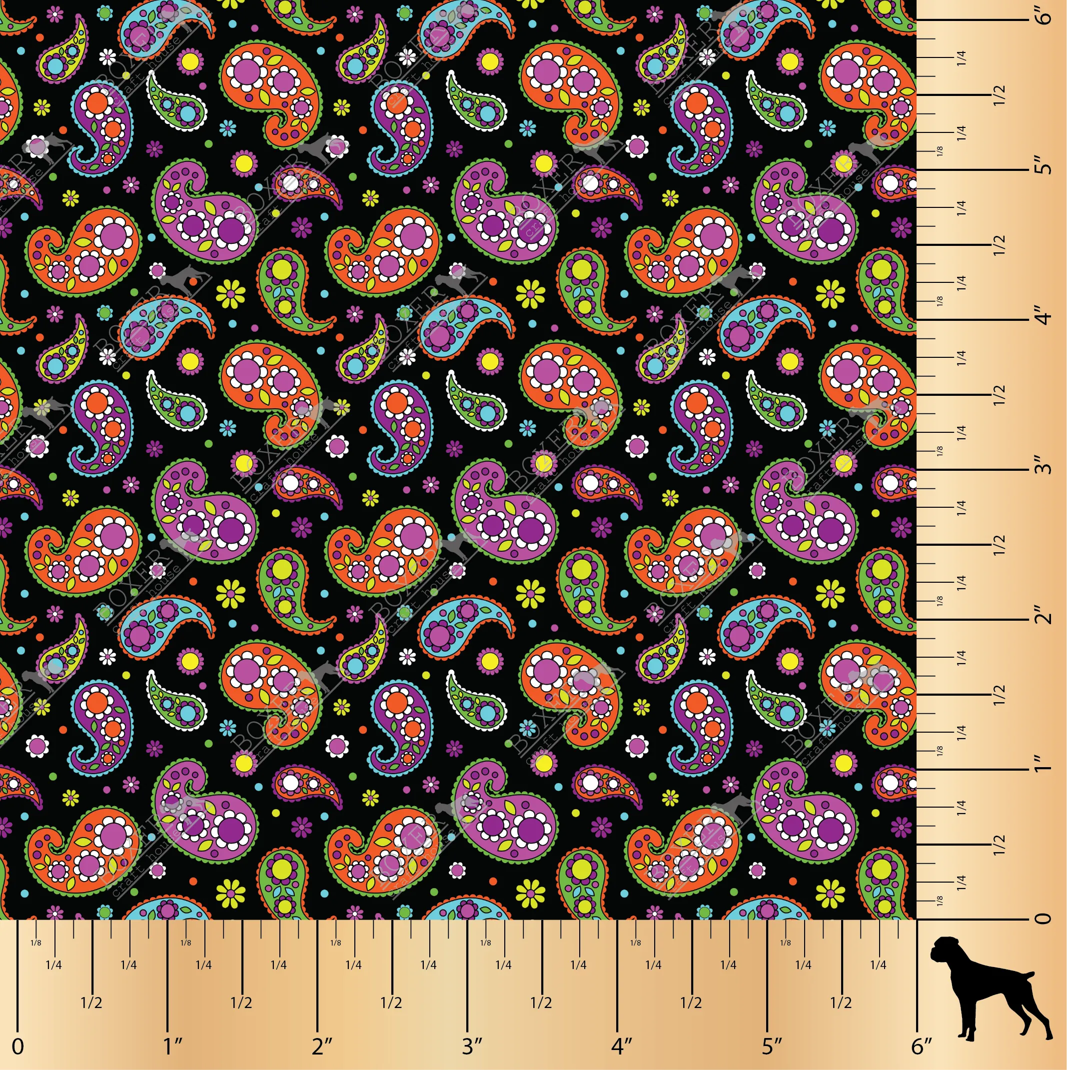 Paisley Flowers Rainbow Paisley