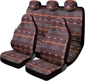P&J Durable Blanket Car Seat Cover Magic Boho Bucket Universal Fit for Cars SUVs Trucks Vans