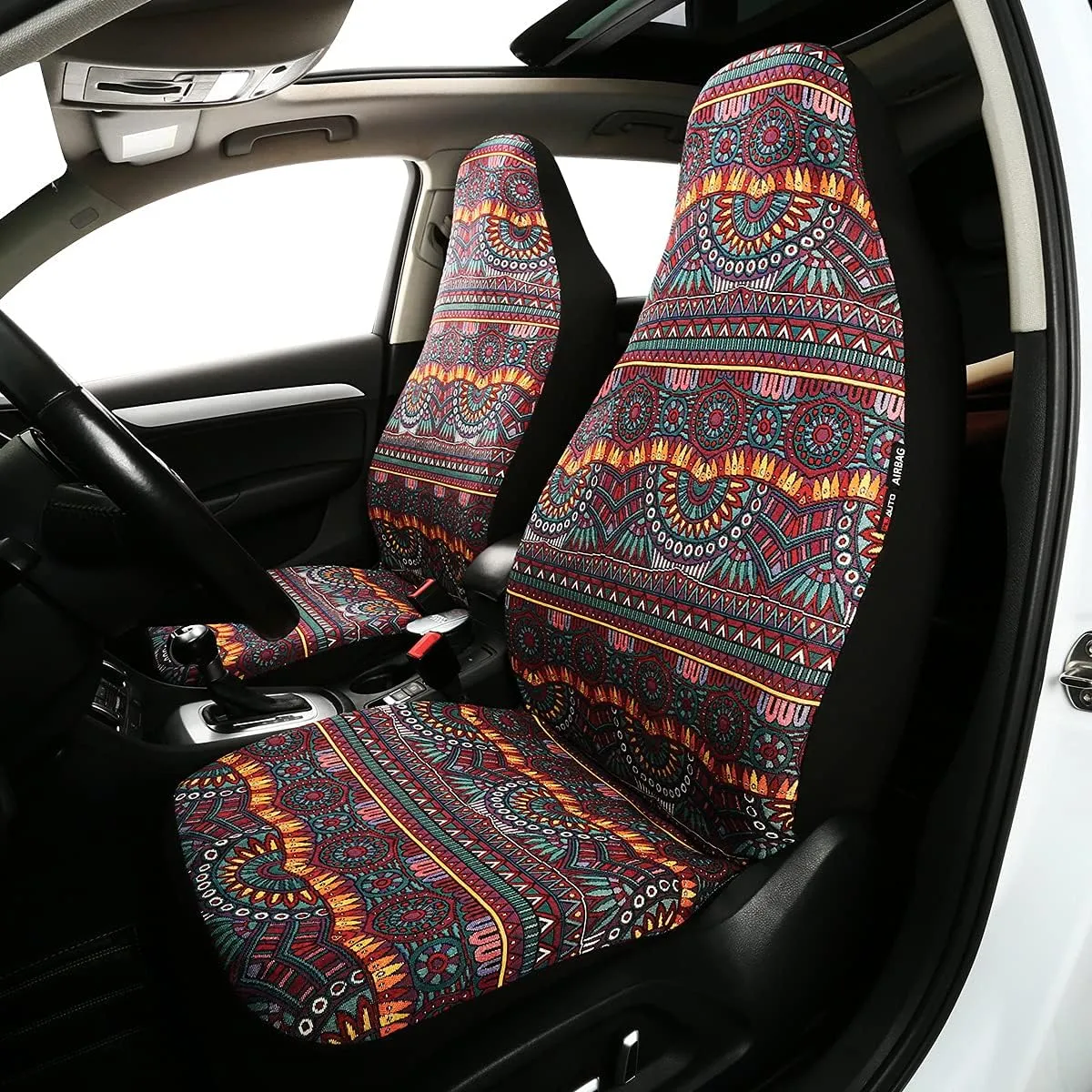 P&J Durable Blanket Car Seat Cover Magic Boho Bucket Universal Fit for Cars SUVs Trucks Vans