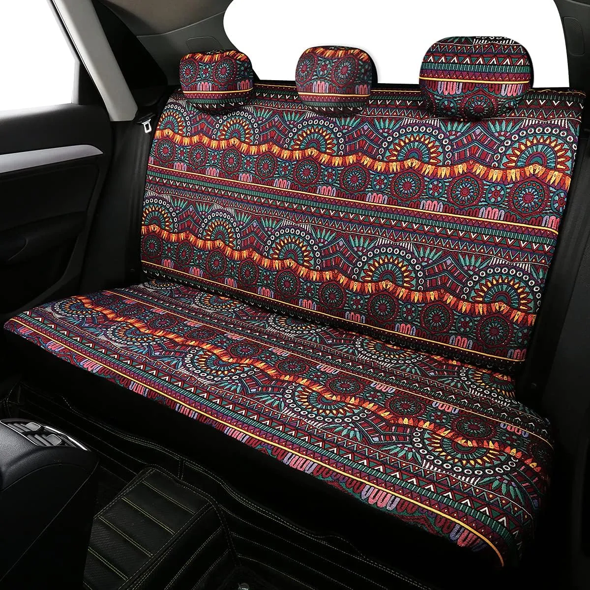 P&J Durable Blanket Car Seat Cover Magic Boho Bucket Universal Fit for Cars SUVs Trucks Vans