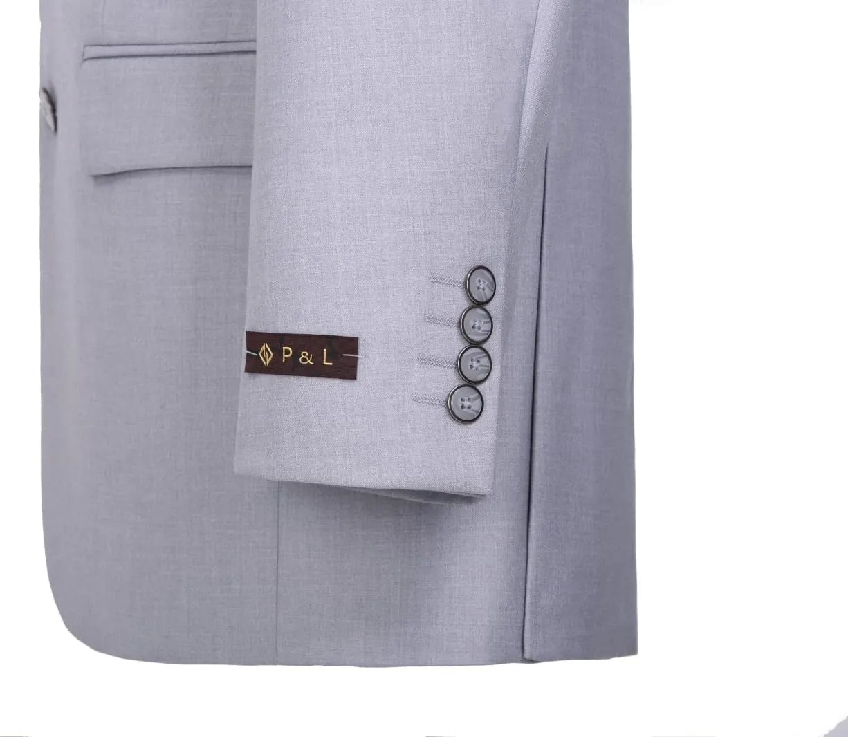 P&L Men's Premium Classic Fit 2 Piece Suit, 2 Button Blazer Jacket & Pants for Big and Tall, Daily Wear, Business & Wedding
