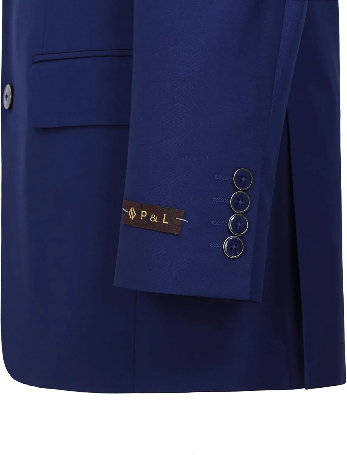 P&L Men's Premium Classic Fit 2 Piece Suit, 2 Button Blazer Jacket & Pants for Big and Tall, Daily Wear, Business & Wedding