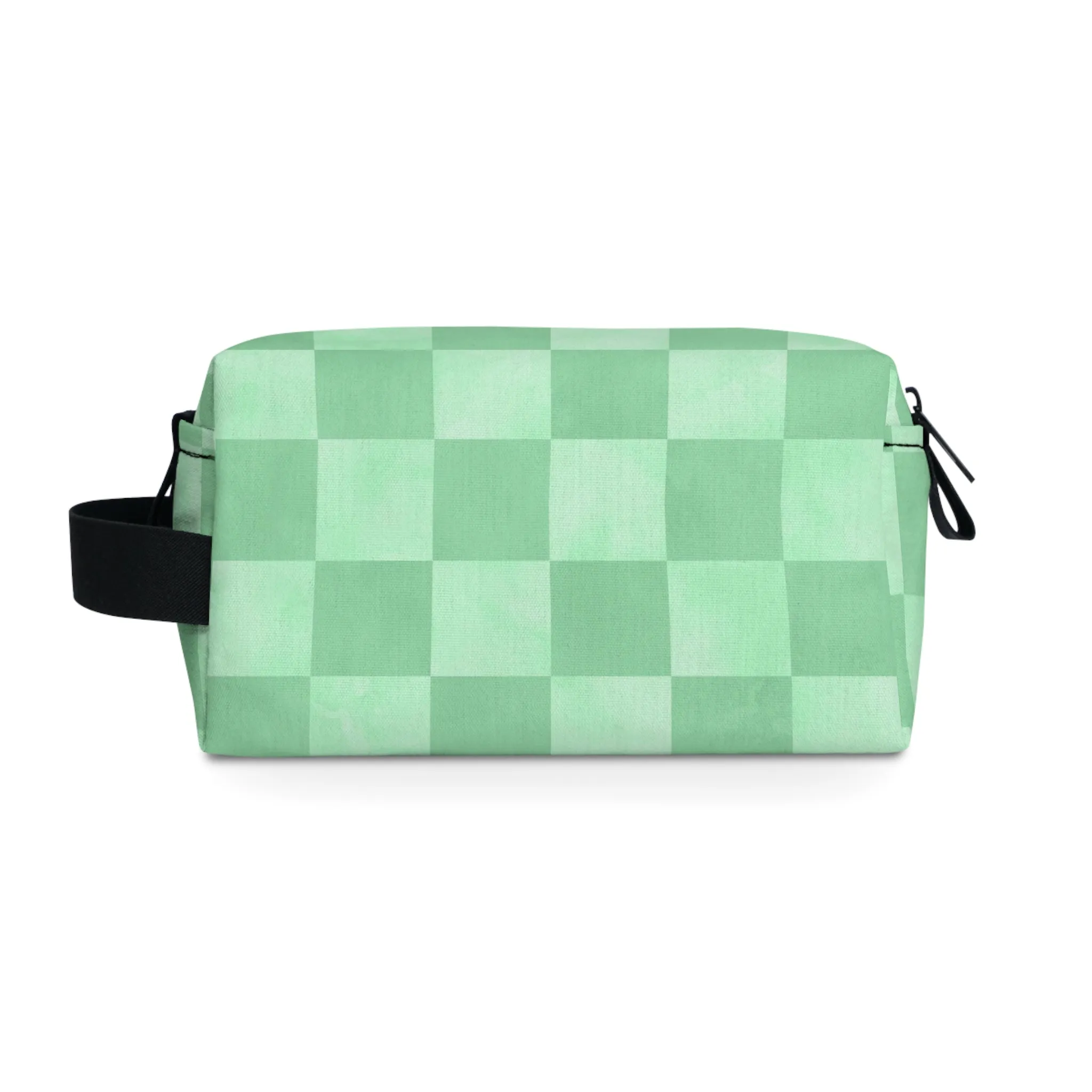 Pastel Checkers Toiletry Bag - Water-Resistant & Chic Cosmetic Organizer - Lightweight Travel Pouch - Elegant Bathroom Accessory