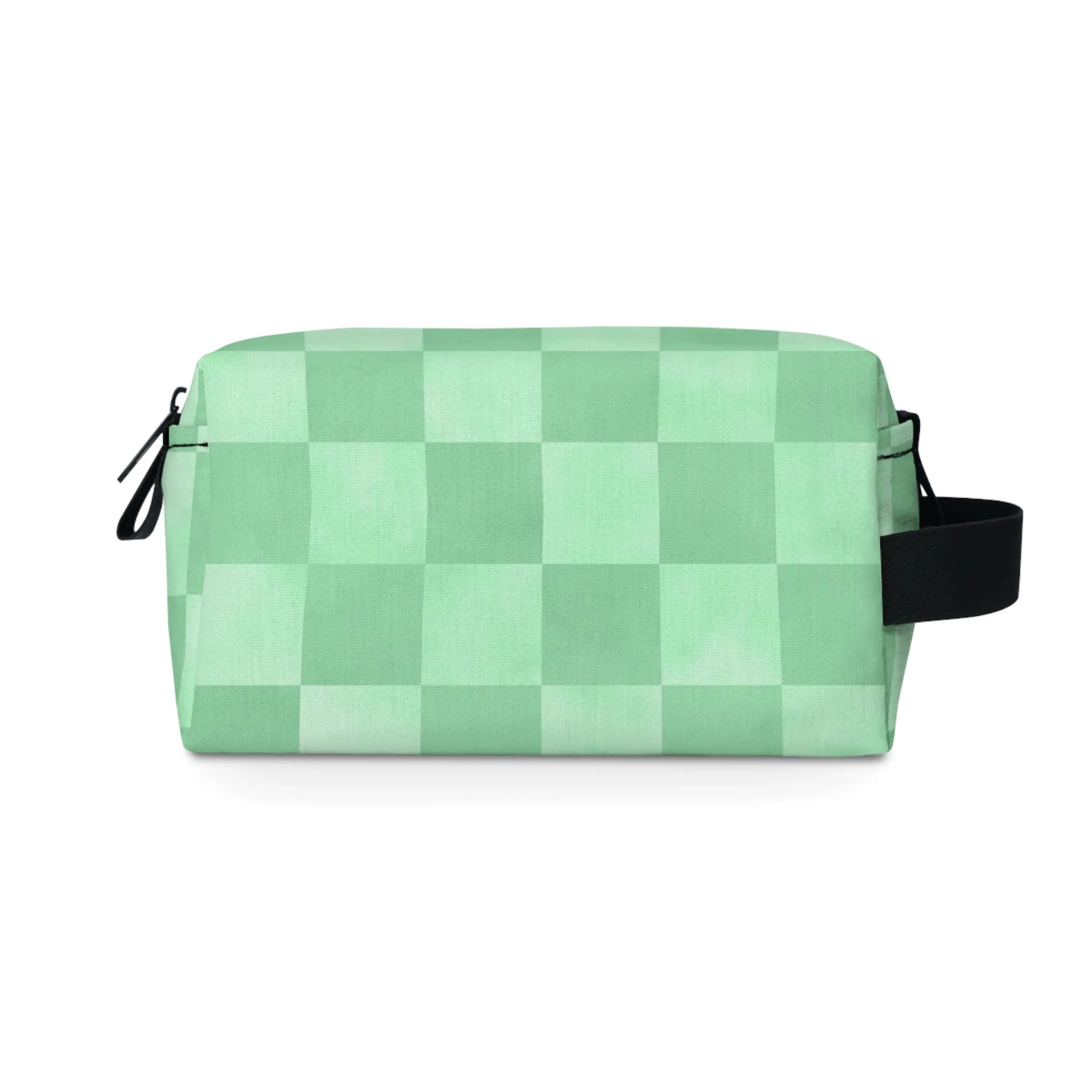 Pastel Checkers Toiletry Bag - Water-Resistant & Chic Cosmetic Organizer - Lightweight Travel Pouch - Elegant Bathroom Accessory