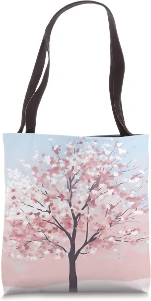 Pastel Ephemeral Dance Delicate Cherry Blossom Tree Tote Bag