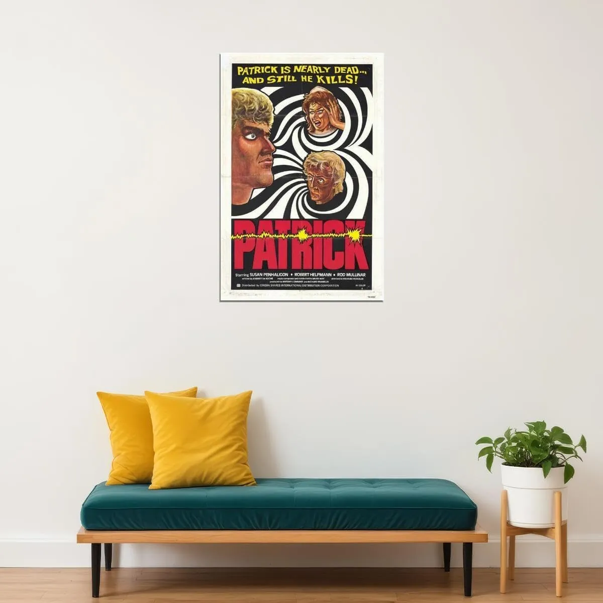 Patrick Movie Robert Helpmann Susan Penhaligon Rod Mullinar Wall Art Movie Night Home Decor For Living Room Aesthetic 24x36 Poster