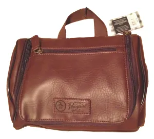 PENGUIN Munsingwear Men's Hanging Toiletry Travel Shave Kit Case Bag Brown