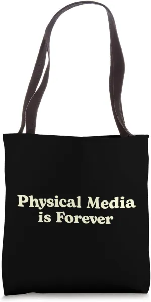 Physical Media Is Forever – Retro Collector Statement Tote Bag