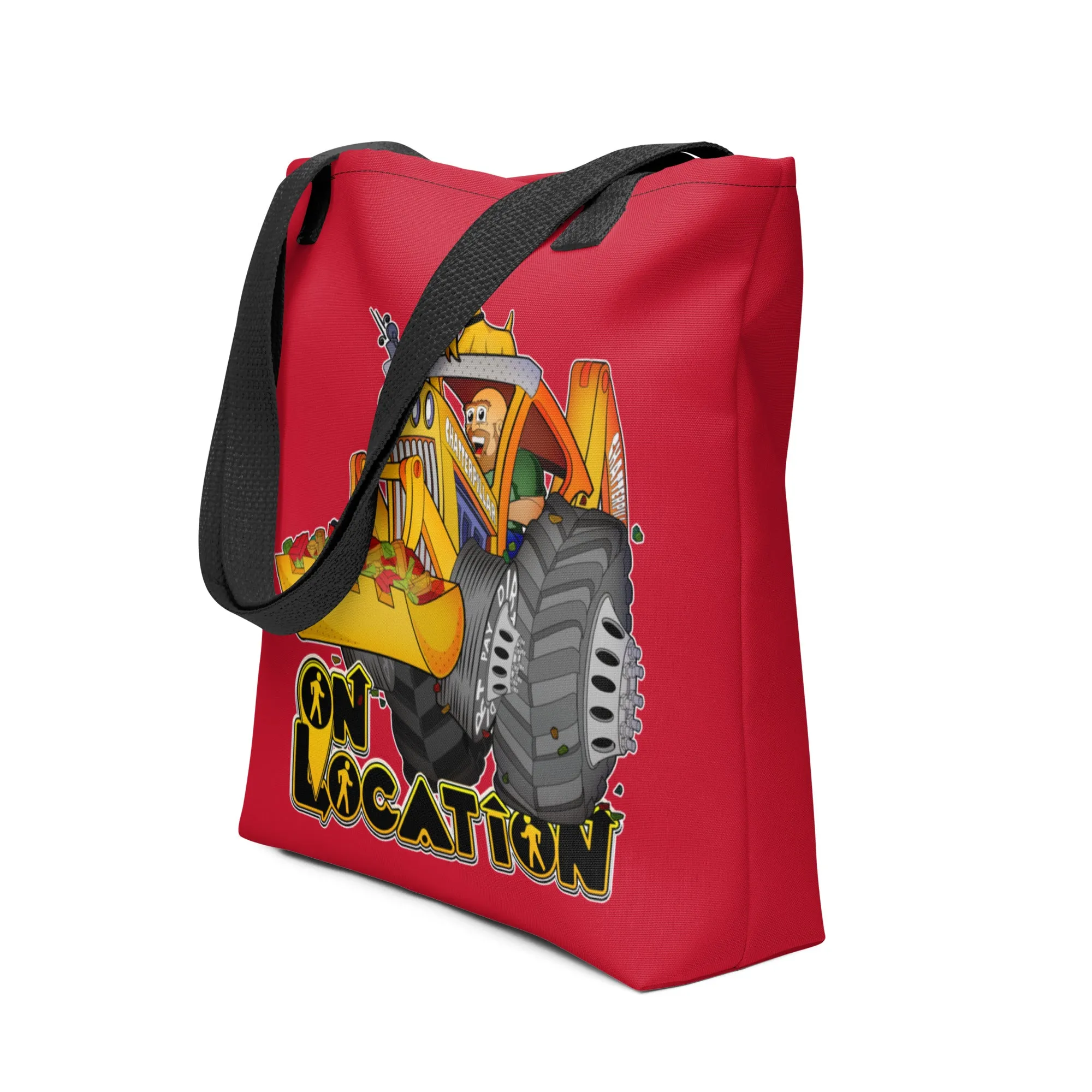 Plush Diamond Mining Tote (deep red)