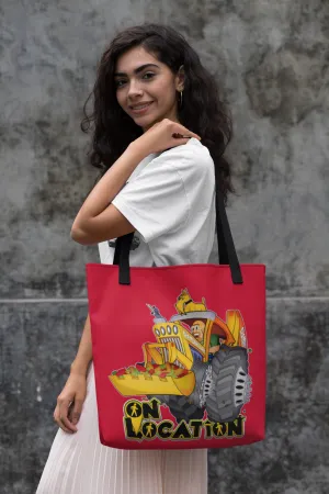 Plush Diamond Mining Tote (deep red)