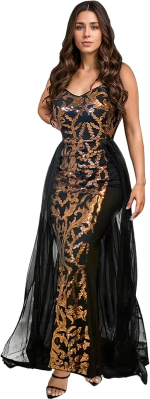 PORRCEY Women's Sexy Elegant Sparkly Sequins Evening Dress Party Club Night Outfits