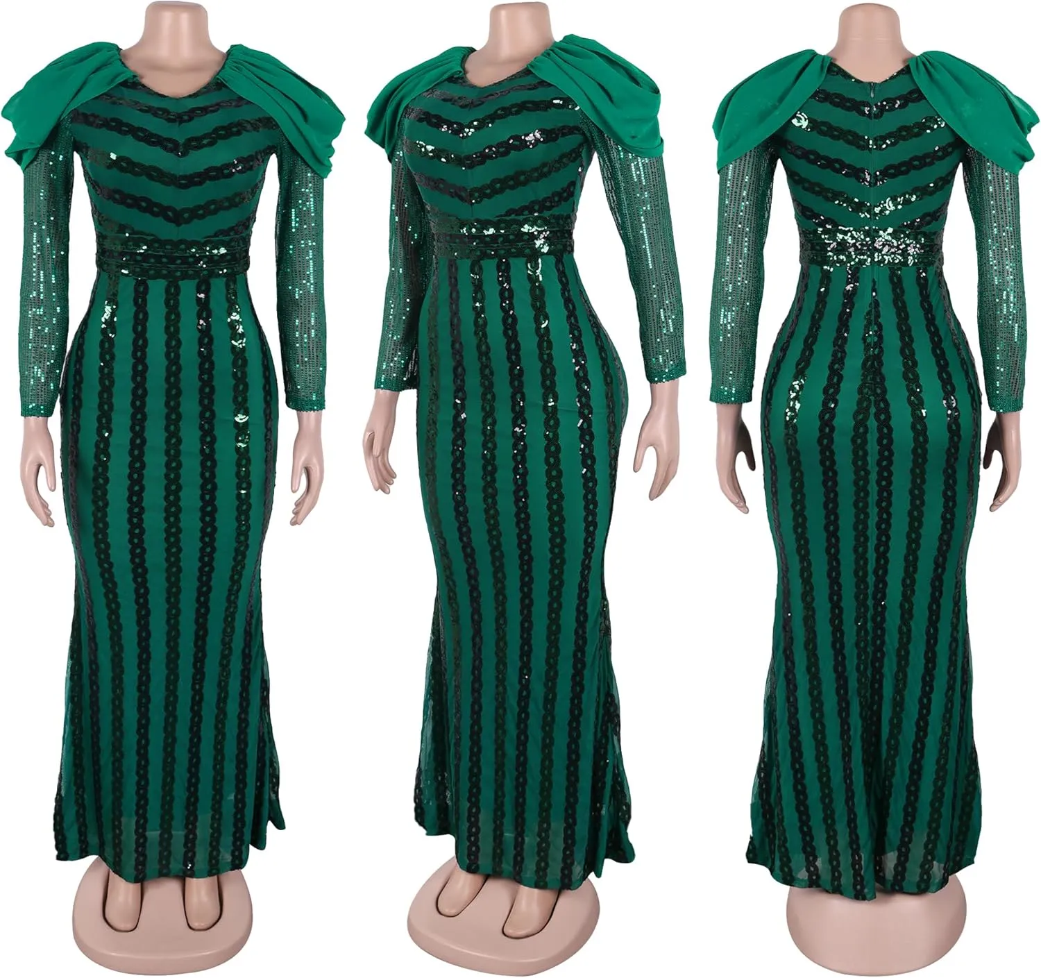 PORRCEY Women's Sexy Elegant Sparkly Sequins Evening Dress Party Club Night Outfits